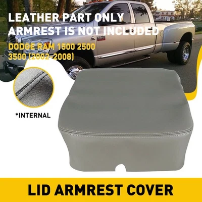 Leather Console Lid Armrest Center Cover For Fit 2002-2008 Dodge Ram 2500 — 第 1/4 张图片