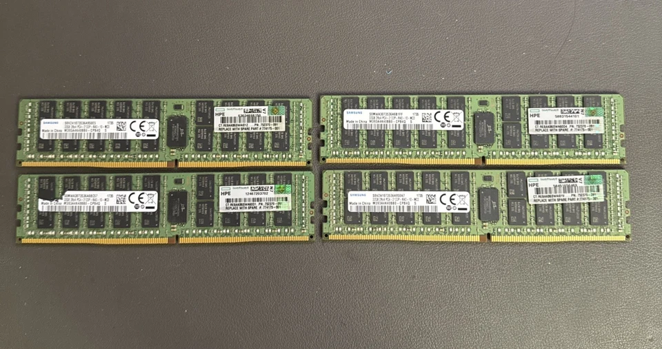 Samsung 128GB (4 x 32GB) 2Rx4 PC4-2133P-R ECC RDIMM DDR4 PC4-17000 Sever Memory - Image 1 of 2