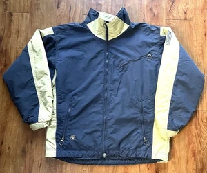 Giacca Columbia Vintage Uomo Grande Blu Convert Sherpa Foderata in Pile Isolata - Foto 1 di 12