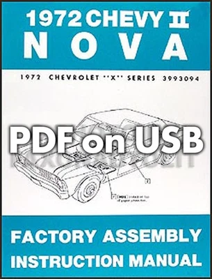 1970-1971-1972 Chevrolet Nova Assembly Manuals PDF on USB - Image 1 of 4