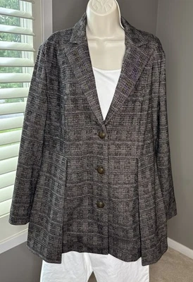 Soft Surroundings Jacket Jessamyn Blazer Coat Soft Fabric Sz LARGE - Image 1 of 4