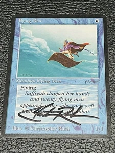 Christopher Rush Signed Arabian Nights Flying Men Magic Gathering MTG - Picture 1 of 3