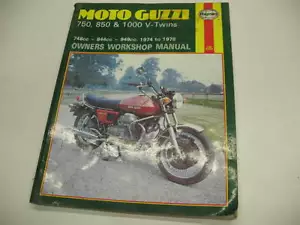 HONDA SHOP MANUAL MOTO GUZZI 750 850 & 1000 V TWINS HAYNES 74 - 78 SERVICE BOOK - Picture 1 of 6