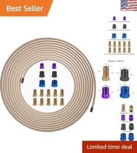 Kit de línea de freno de níquel de cobre 1/4 - Tubo duradero de 25 pies con 16 accesorios - Imagen 1 de 11