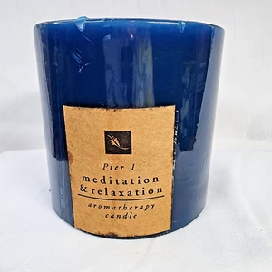 Pier 1 Vela de Aromaterapia Meditación y Relajación Pilar Azul 4 x 3.5" Uno - Imagen 1 de 15