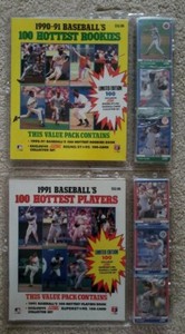 1990-91 Score Baseball 100 Hottest Rookies & 1991 100 Hottest Stars 2 SETS