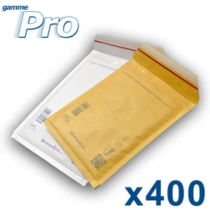 Lot de 400 enveloppes bulles PRO - 10 formats au choix - blanches ou marron - Afbeelding 1 van 12