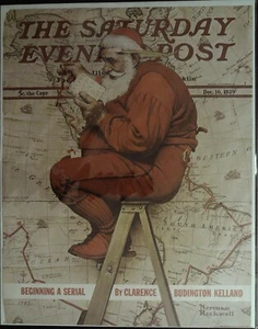 Saturday Evening Post December 16, 1939 Norman Rockwell FRONT COVER ONLY - Foto 1 di 1