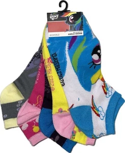 My Little Pony Mix & Match Ankle Socks 5-Pack Girls / Women One Size Fits All - Picture 1 of 8