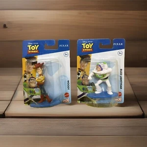 Disney Toy Story Buzz Lightyear & Woody Cake Toppers Mattel Micro Figures 3" NIP - Picture 1 of 24
