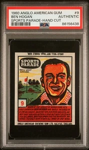 1960 BEN HOGAN ANGLO AMERICAN GUM SPORTS PARADE HAND-CUT #9 (PSA AUTHENTIC) GOLF - Picture 1 of 2