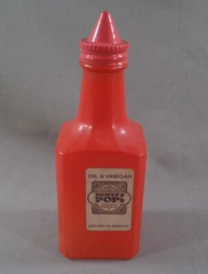 Botella de vidrio de aceite y vinagre roja vintage GEMCO EE. UU. Destry Pops Foto 1 de 4
