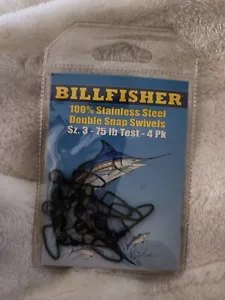(3) Billfisher DSS75-4Pack Doppeldruckknopf Angeln Drehmaschinen - Bild 1 von 2