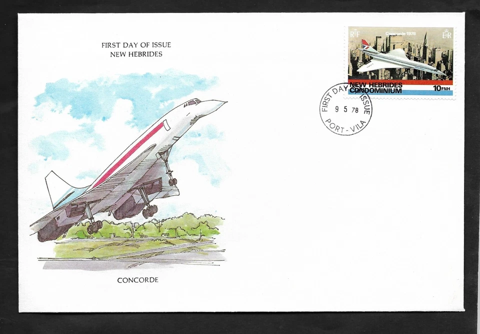 1978, New Hebrides, Concorde, FDC - image 1 of 1
