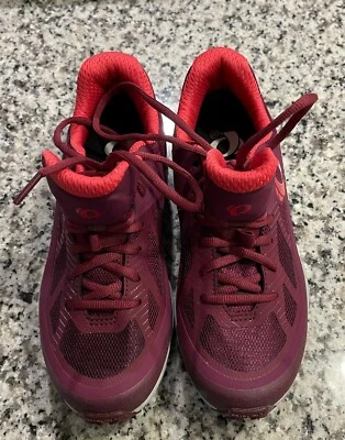 Велосипедные туфли для горного велосипеда Pearl Izumi X-Alp Canyon женские бордовые розовые порт огненный коралл - Изображение 1 из 4