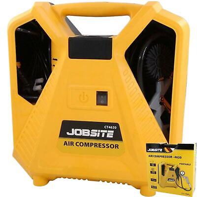 Jobsite 230V Portable Air Compressor 1100W Tyre Inflator Pool Air Bed Blow Gun • 58.24€