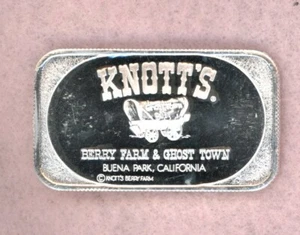 KNOTTS BERRY FARMM & GHOST TOWN ~ BARRA DE PLATA .999 1 oz - Imagen 1 de 2