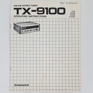 Original Pioneer TX-9100 – AM/FM Stereo Tuner Manual (Vintage) - Picture 1 of 1