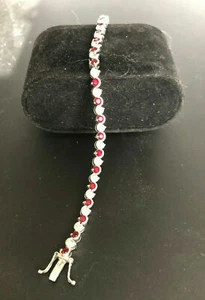 Vintage Krementz Signed 925 Silver Rhinestone Bracelet High End - Picture 1 of 6