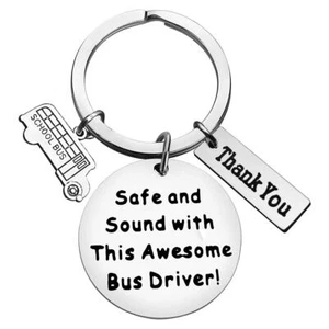 Bus Driver Gifts Keychain School Bus Driver Appreciation Gifts Safe and Sound... - Picture 1 of 7