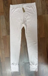Womens 2X XXL SKIMS Logo Pointelle Leggings Cotton Lounge Quartz Pink Thermal - Picture 1 of 14