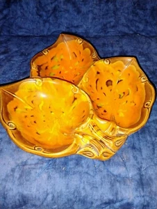 Vintage California Originals Divided Dish No. 136 Braun/Orange/Gelb - Bild 1 von 5