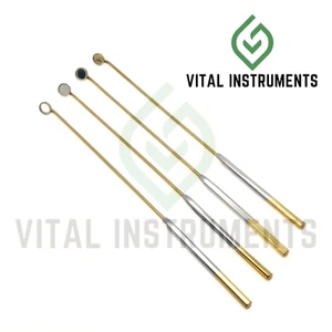 4 Laryngeal Mirror #0 Handle Boilable Custom-Made Gold German Dental Instrument - Picture 1 of 2