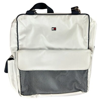 Tommy Hilfiger Bolso de Viaje Mochila Blanco con 2 Bolsillos Exteriores (Solo Bolso de Mano) Nuevo con Etiquetas Foto 1 de 4