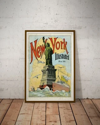 1920's New York Illustrated POSTER! (up to full-size 24" x 36") - Reproduction - Image 1 of 4