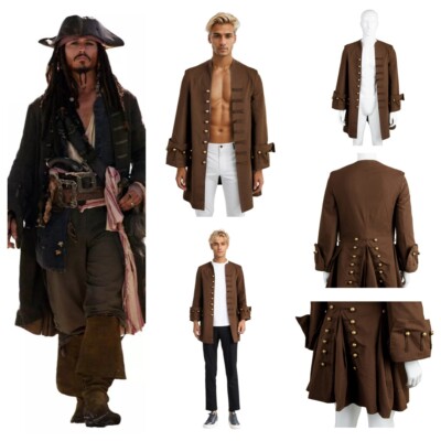 Authentic Captain Jack Sparrow Leather Tricorn Hat Hand Made Pirates Caribbean E - Foto 2