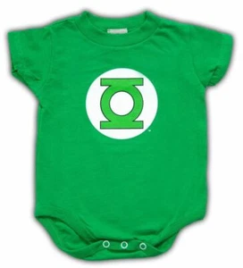 Infant Kelly Green DC Comics Green Lantern Logo Snapsuit Baby Romper - Picture 1 of 1