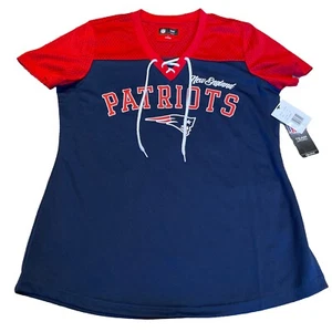NFL New England Patriots Authentic Mesh Jersey Top Women's L Short Sleeve NWT - Picture 1 of 8