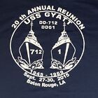 T-shirt USS Gyatt US Navy 20e réunion annuelle 2015 bâton rouge bleu taille XL
