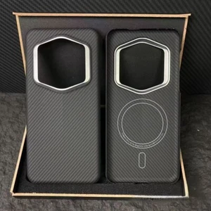 Funda trasera magnética de fibra de carbono súper lujosa para teléfono Honor Magic7 RSR - Imagen 1 de 3