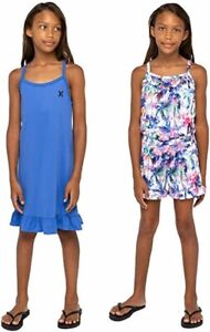 Girl's Hurley 2 Pack Dress and Romper Set Blue Small 7 - 8