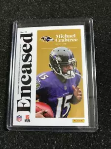 2018 Panini Encased Football Michael Crabtree Gold Parallel #'d 04/10 Ravens - Foto 1 di 2