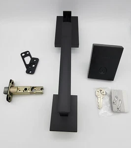 Kwikset San Clemente Handleset SmartKey Exterior | Iron Black | 818SCELIP-514S - Picture 1 of 4