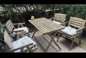 IKEA, Gartenmöbel, 4 Stühle + 1 Tisch (2 Jahre alt) - Bild 1 von 1