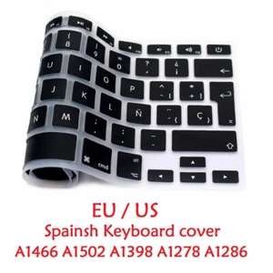 Spanish For Macbook Pro Retina 13 15 Air 13 EU US Spanish Keyboard Cover Soft Si - Photo 1/28