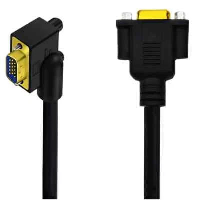 VGA 15Pin Male to VGA Female Monitor Extension Cable 1080P Left Angle 50cm - Image 1 of 2