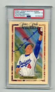 DUKE SNIDER SIGNED PEREZ STEELE MASTER WORKS Perez Style- PSA/DNA GEM MINT 10 - Picture 1 of 1