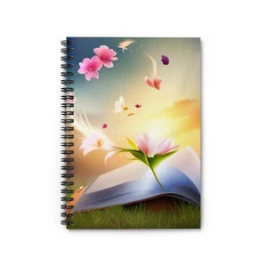 Floral design Notebook - Ruled Line Spiral front cover print - Picture 1 of 5