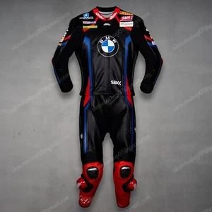 BMW Motorcycle Biker Leather Suit Motorbike Racing Leather Jacket Trouser CE - Picture 1 of 5