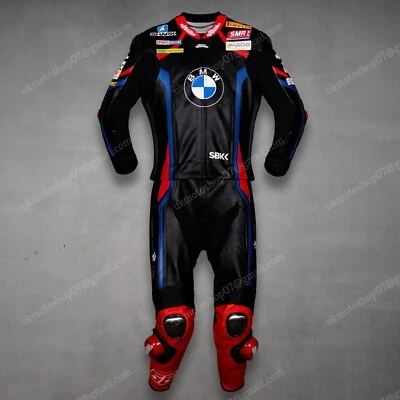 BMW Motorcycle Biker Leather Suit Motorbike Racing Leather Jacket Trouser CE - Image 1 of 4