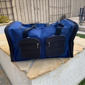 Duffel Bag | Blue and Black | 21” Carry-on | Shoulder Strap - Picture 1 of 6
