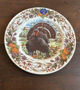 Royal Stafford Türkei Thanksgiving Speiseteller 4er Set Neu Kürbisse Heu - Bild 1 von 1
