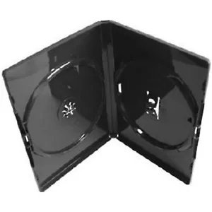100 x Doppel Schwarz DVD Amaray Robust für 2 Discs Swing Leer Ersatzhüllen - Bild 1 von 1