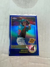 Brian Wright 2003 Chrome 1st Year Card Blue Refractor Card #425 Serial #054/699