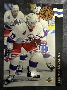 1992-93 Upper Deck Euro Stars ER6 Teemu Selanne Winnipeg Jets - Picture 1 of 2