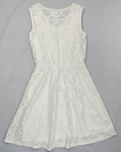 Lily Bleu Lace Dress Girls Size 12 Formal Comfortable Lined Elastic Waist - Picture 1 of 16